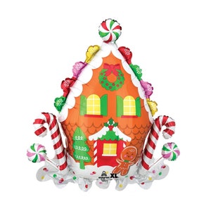Gingerbread House Balloon, Christmas Balloon, Christmas Party Decor, Holiday Party Balloons, Winter Baby Shower Decor, Holiday Balloon