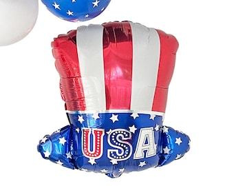 4th of July Balloon Decorations, Flag Balloon, Patriotic Uncle Sam Balloon, 4th of July Party Decor, Independence Day, Stars Stripes Decor