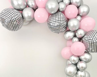 Disco Balloon Garland, Disco Party Decorations, Last Disco, Disco Party Decor, Disco Ball Balloons, Last Rodeo, Disco Bachelorette Party