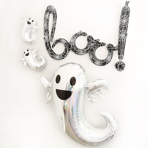 Halloween Balloons, Halloween Decor, Halloween Decorations, Holographic Ghost Balloon, Boo Balloon, Halloween Party Decor, Birthday Party