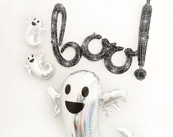 Halloween Balloons, Halloween Decor, Halloween Decorations, Holographic Ghost Balloon, Boo Balloon, Halloween Party Decor, Birthday Party