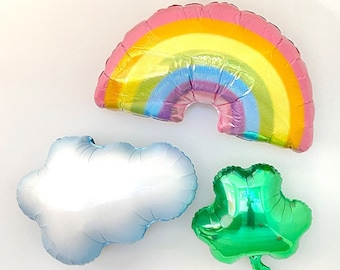 St. Patrick's Day Balloons, Shamrock Balloons, St. Patrick's Day Decor, Rainbow Balloon, Cloud Balloon, St. Patrick's Day Party Decorations