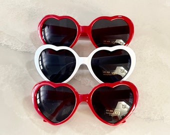 Red Heart Sunglasses, Bachelorette Party Favor, Gift for Bride, Matching Gifts for Bridesmaids, Bachelorette Party Gifts