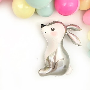 Bunny Balloon, Woodland Balloon, Woodland Baby Shower Balloons, Woodland Birthday Party Decorations, Woodland Animals, Forest Party Wild One