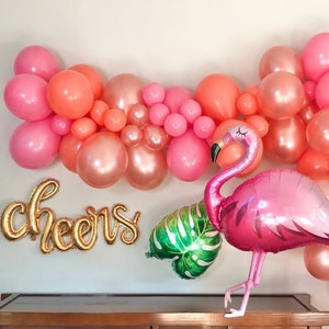 Flamingo Balloon Garland Kit, Flamingo Baby Shower Decor, Flamingo Tropical Bridal Shower, Let's Flamingle Party, Summer Shower Decorations