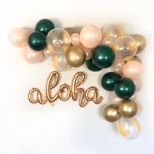 Tropical Balloon Garland Kit, Aloha Baby Shower Decor, Pineapple Tropical Bridal Shower, Flamingo Party, Summer Shower Decorations