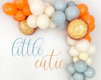 Little Cutie Balloon Garland, Little Cutie Baby Shower Decorations, Citrus Birthday Party, Tropical Tutti Frutti Baby Shower Decorations,