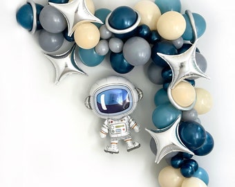 To the Moon Balloon Arch, Astronaut Balloon Garland Kit, Outer Space Theme Birthday Decorations, Galaxy Party Balloons, Blast Off Birthday