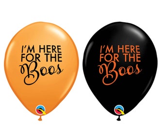 I'm Here for the Boos Balloons, Latex Halloween Balloon, Halloween Decorations, Halloween Party Decorations, Funny Halloween Balloon
