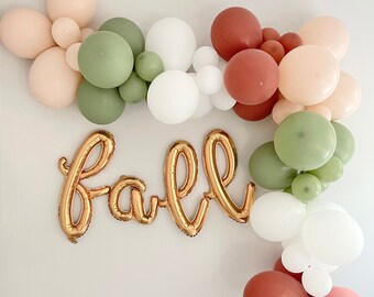 Boho Fall Balloon Arch Matte, Fall Balloon Garland, Thanksgiving Party Decorations, Friendsgiving, Fall Baby Shower Balloon Arch, Eucalyptus