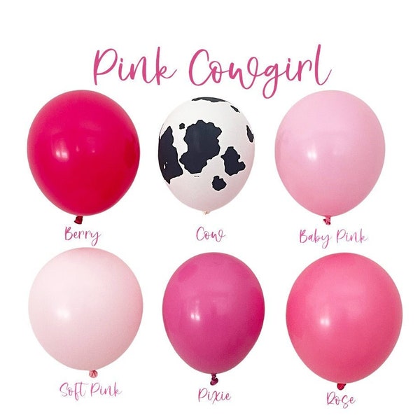 Cow Girl Balloons - Large Pack Of Animal Theme Party Balloons