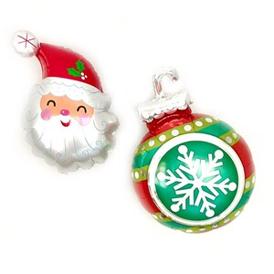 Christmas Ornament Balloon, Santa Balloon, Christmas Party Decor, Holiday Balloon Decorations, Winter Baby Shower Decorations, Holidays