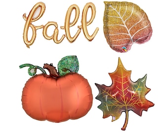 Globos de otoño rústico boho, hojas de otoño, guirnalda de otoño, decoraciones de acción de gracias, decoraciones de ducha de bebé de otoño, decoración de fiesta de amigos