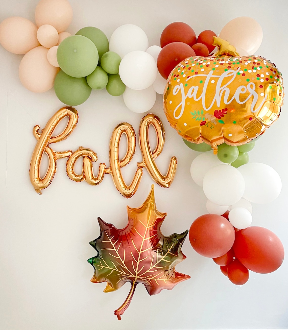 Boho Rustic Fall Balloons, Autumn Leaves, Fall Garland, Thanksgiving ...