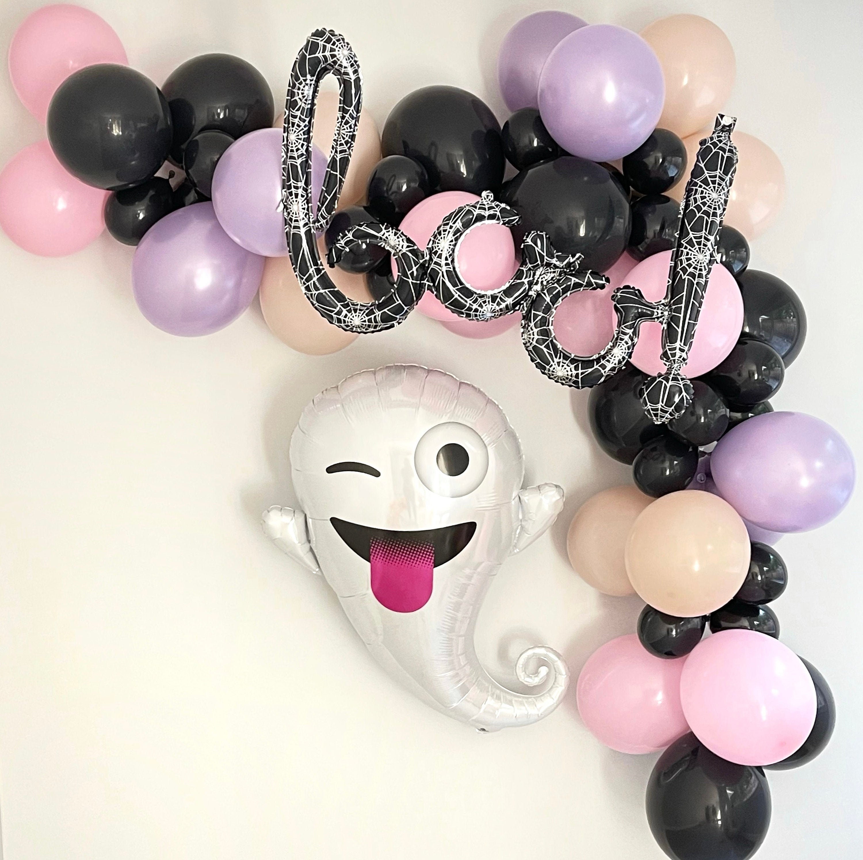 Halloween Balloon Garland Ghost Boo Pink Balloon Garland Etsy