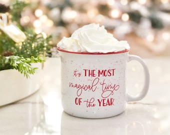 Christmas Campfire Mug, It's the Most Magiaical Time of the Year Mug, Christmas Mug, Christmas Decor, Christmas Gift, Wonderful Holiday Mug