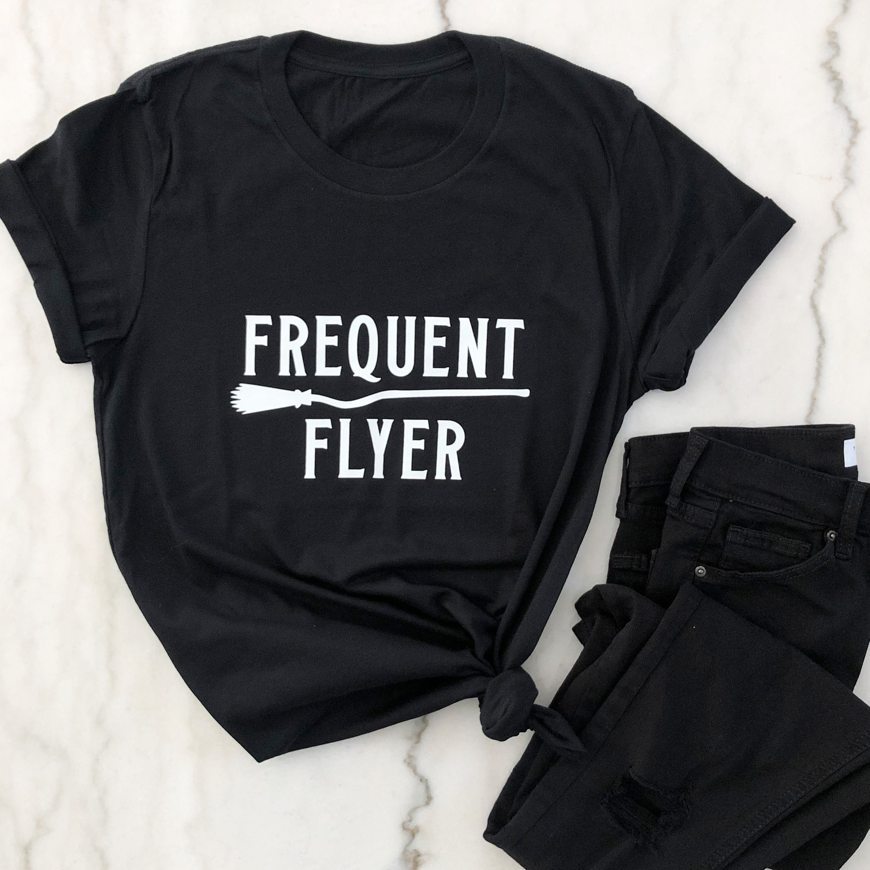 frequent flyer halloween shirt