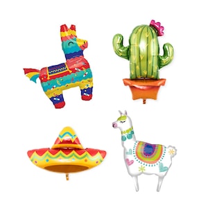 Cinco de Mayo Party Decorations, Fiesta Theme Party Decorations, Cactus Balloon, Llama, Pinata, Fiesta Baby Shower, Fiesta Bridal Shower