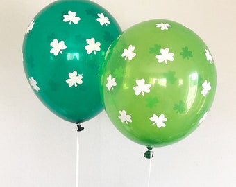 Shamrock Balloons Set, St. Patrick's Day Balloons, St. Patrick's Day Decor, Clover Balloons, Shamrock Foil Green Gold Balloons Spring Shower
