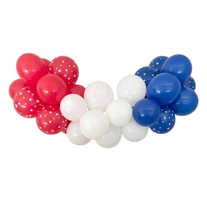 4th of July Balloon Garland, Red White Blue Balloon Arch, 4th of July Party Decorations, Labor Day BBQ Decor, Patriotic Balloon Arch Kit