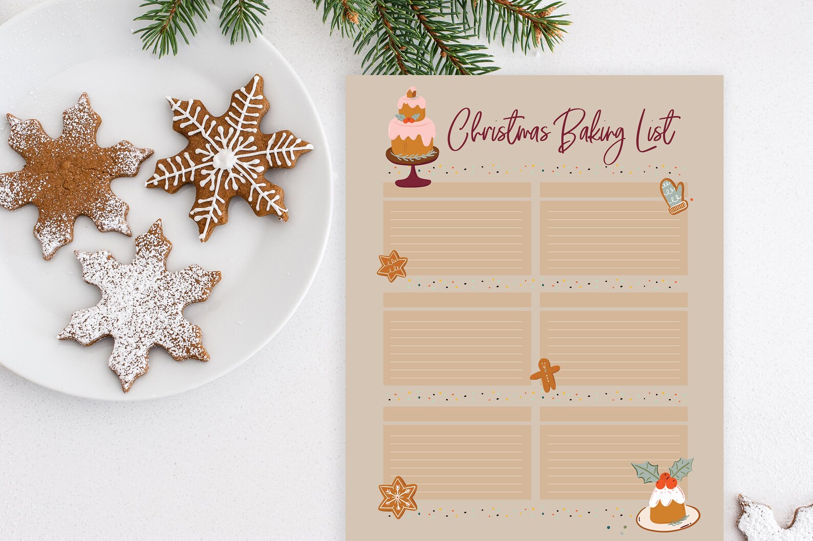 Christmas Baking List Printable Christmas Baking Printable - Etsy