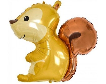 Palloncino scoiattolo, decorazioni con palloncini del bosco, decorazioni per baby shower del bosco, animali del bosco, festa nel bosco, animali del bosco, selvaggio