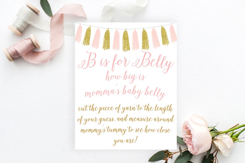 Belly Measuring Game Baby Shower Games Baby Shower Game Etsy Belly Measuring Game Baby Shower Games Baby Shower Game Etsy
