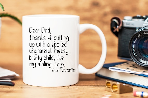 Father's Day Gift, Gift for Dad, Dear Dad Mug ONE SIBLING