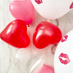 Mini Heart Balloons, Valentine's Day Balloons, Valentine's Day Decor, Galentine's Day Decor, Valentine's Day Decorations, Bachelorette Decor