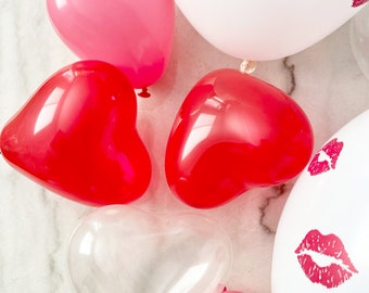 Mini Heart Balloons, Valentine's Day Balloons, Valentine's Day Decor, Galentine's Day Decor, Valentine's Day Decorations, Bachelorette Decor
