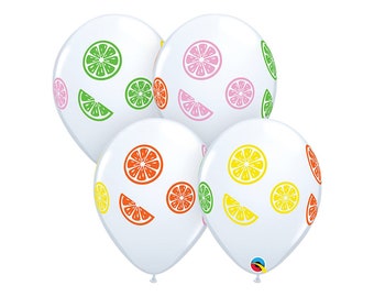 Fruit Balloons, Tropical Balloon Decorations, Sweet Lemon Baby Shower Decorations, Tutti Frutti Baby Shower Decorations, Summer Balloons