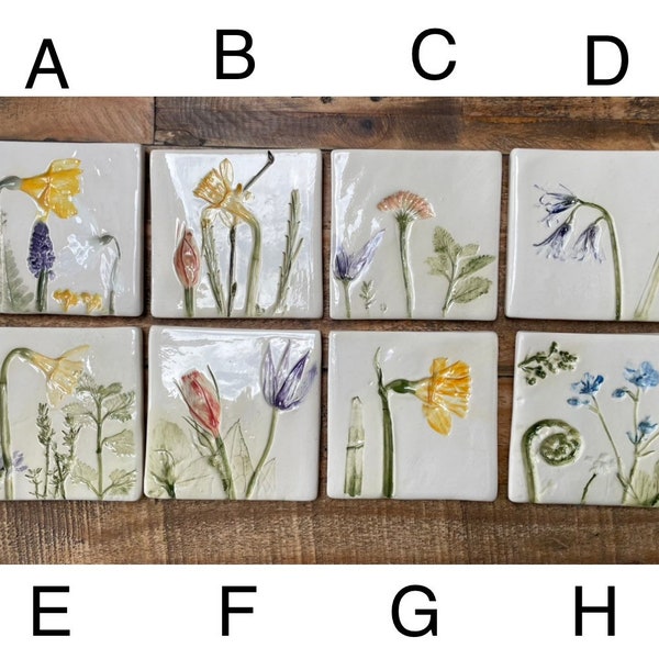 Botanical Ceramic Tiles - small