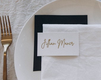 Gold Foil Place Cards | Foil Name Cards | Wedding Name Cards | Wedding Place Cards | Placecards | Real Foil Place Cards