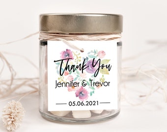 Heart Floral Favor Tags, Gift Tags, Wedding Favour Tags, Thank You Tags, Baby Shower Tags, Bridal Shower Tags, Custom Gift Tags