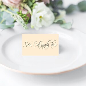 空白の席札、手書きの名前用の空白のカード、結婚式の席札、結婚式のエスコートカード、カリグラフィーの席札