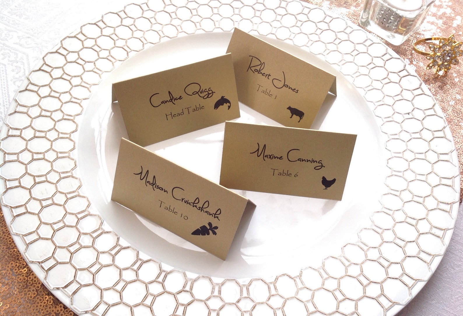 Escort Cards Meal Choice Place Cards Wedding Place Cards Etsy Canada