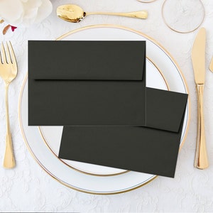 Invitation Envelopes, Wedding Envelopes, Black, Matte Finish, Greeting Card Envelope, Save the Date Envelopes, Party Invitation envelope