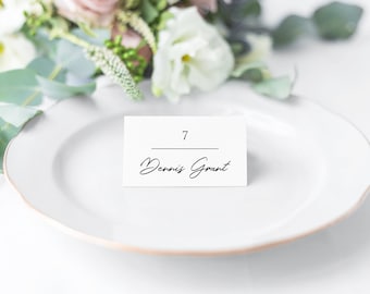 Simple Place Cards, Minimalist Place Cards, Wedding Escort Cards, Name Cards