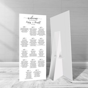 Extra Large Wedding Seating Chart, 6 Feet Tall Seating Chart, Minimalist Wedding Seating Plan, Seating Plan Sign, Guest Seating Sign