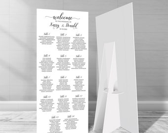 Extra Large Wedding Seating Chart, 6 Feet Tall Seating Chart, Minimalist Wedding Seating Plan, Seating Plan Sign, Guest Seating Sign