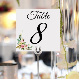 Table Numbers, Wedding Table Name, Wedding Reception Table Numbers, Table Number Cards, Printed Table Numbers