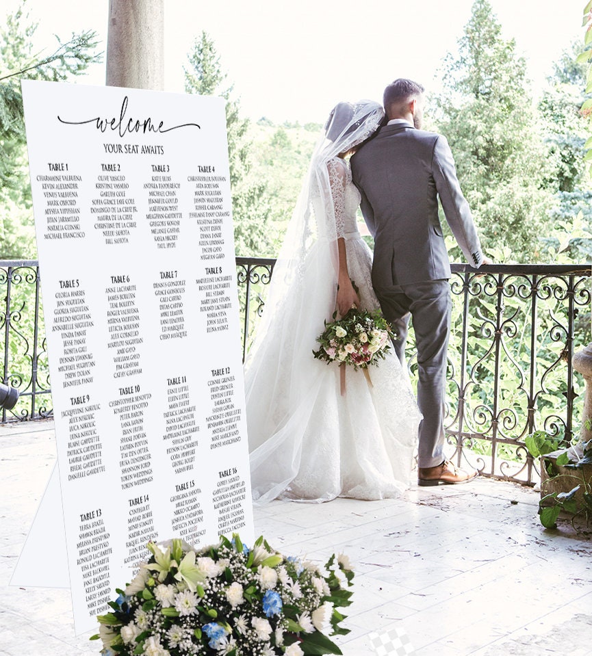 Extra Large Wedding Seating Chart, 6 Feet Tall Seating Chart, Minimalist  Wedding Seating Plan, Seating Plan Sign, Guest Seating Sign - Etsy Norway, image size:865x959