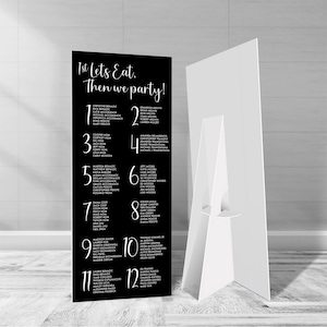 Extra Large Wedding Seating Chart, Custom Design with your colors, 6 Feet Tall Seating Chart, Wedding Seating Plan, Seating Plan Sign