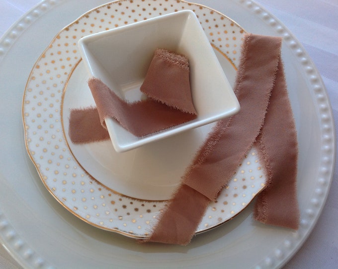 Hand Torn Ribbon Belly Band, Invitation Belly Band, Raw Edge Invitation