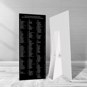 Custom Extra Large Wedding Seating Chart, 6 Feet Tall Seating Chart, Minimalist Wedding Seating Plan, Seating Plan Sign, Guest Seating Sign