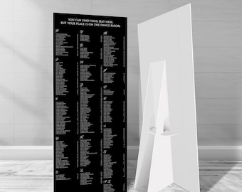 Custom Extra Large Wedding Seating Chart, 6 Feet Tall Seating Chart, Minimalist Wedding Seating Plan, Seating Plan Sign, Guest Seating Sign