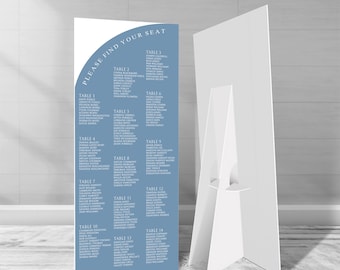 Arch Wedding Seating Chart, Floor Stand Up Wedding Chart, Free Standing Seating Sign, Large Seating Sign, Extra Large Seating Chart
