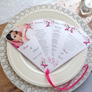 Wedding Fan Program, Wedding Itinerary, Ceremony Programs, Beach Wedding Fan