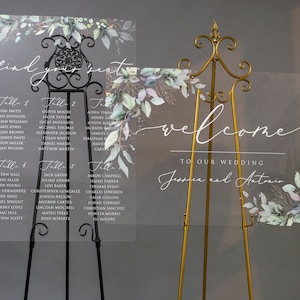 Wedding Sign Package, Greenery Welcome Sign and Seating Chart Sign, Wedding Sign Set