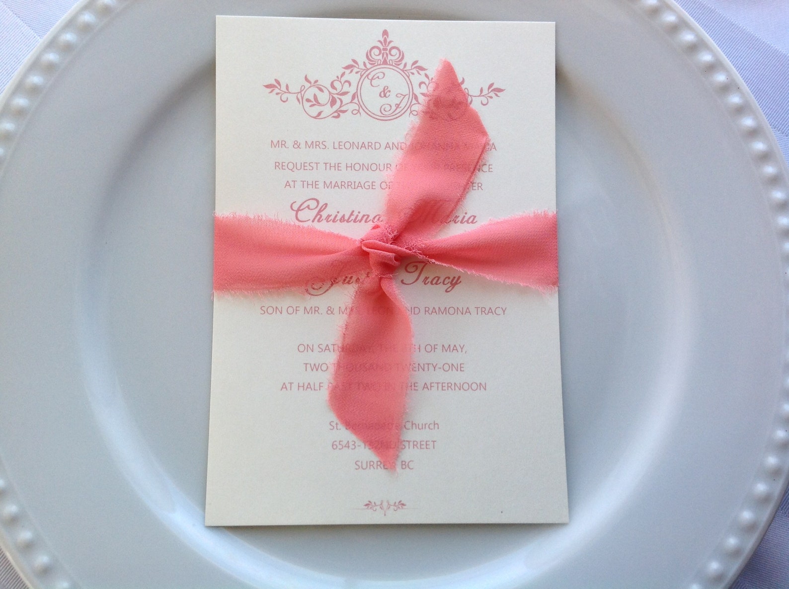 Hand Torn Ribbon Belly Band Invitation Belly Band Raw Edge Etsy